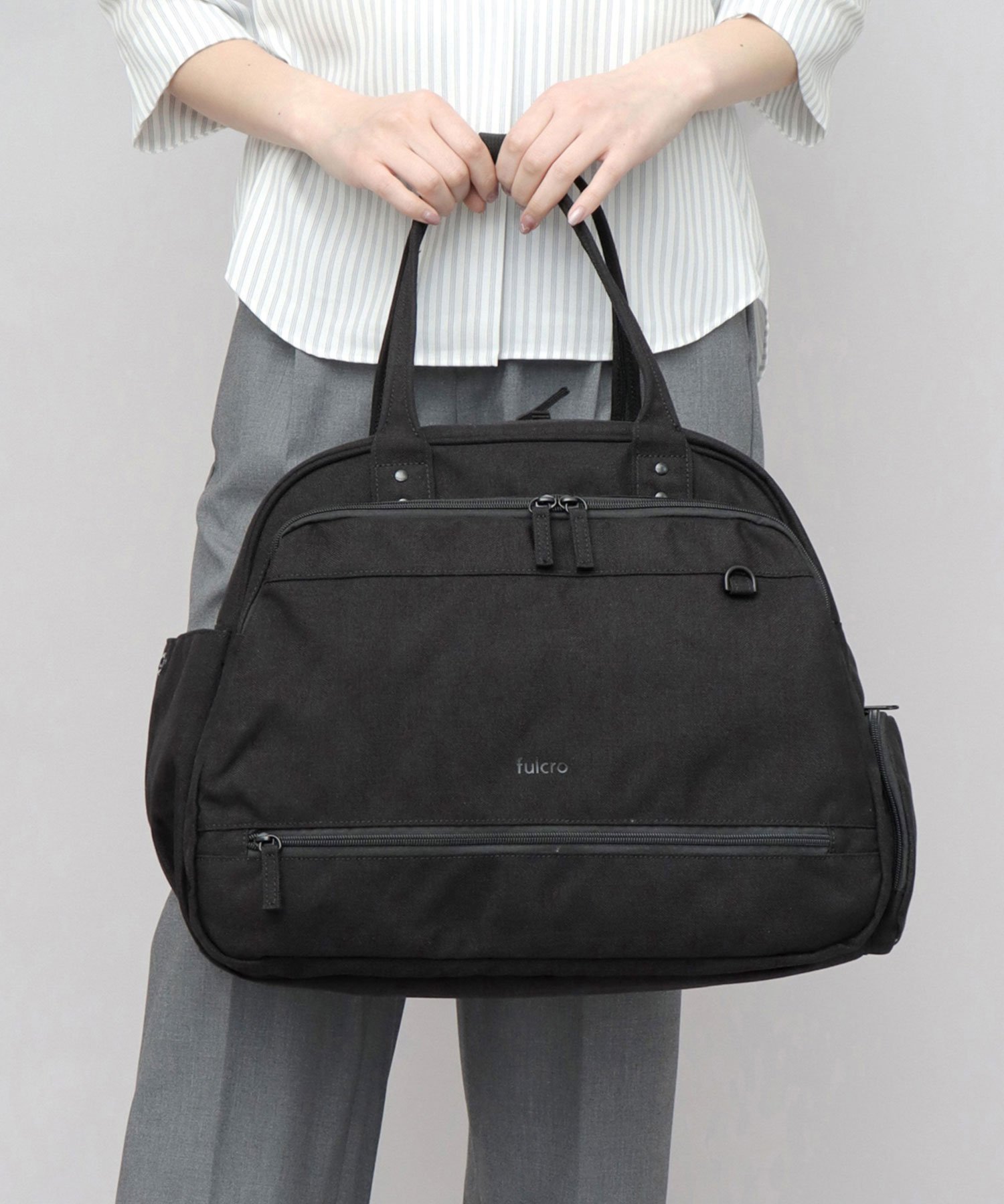 fulcro フルクロ fulcro ボストンバッグ メンズ レディース 撥水 大容量 黒 エー.エム.エス. バッグ ボストンバッグ ブラック【送料無料】