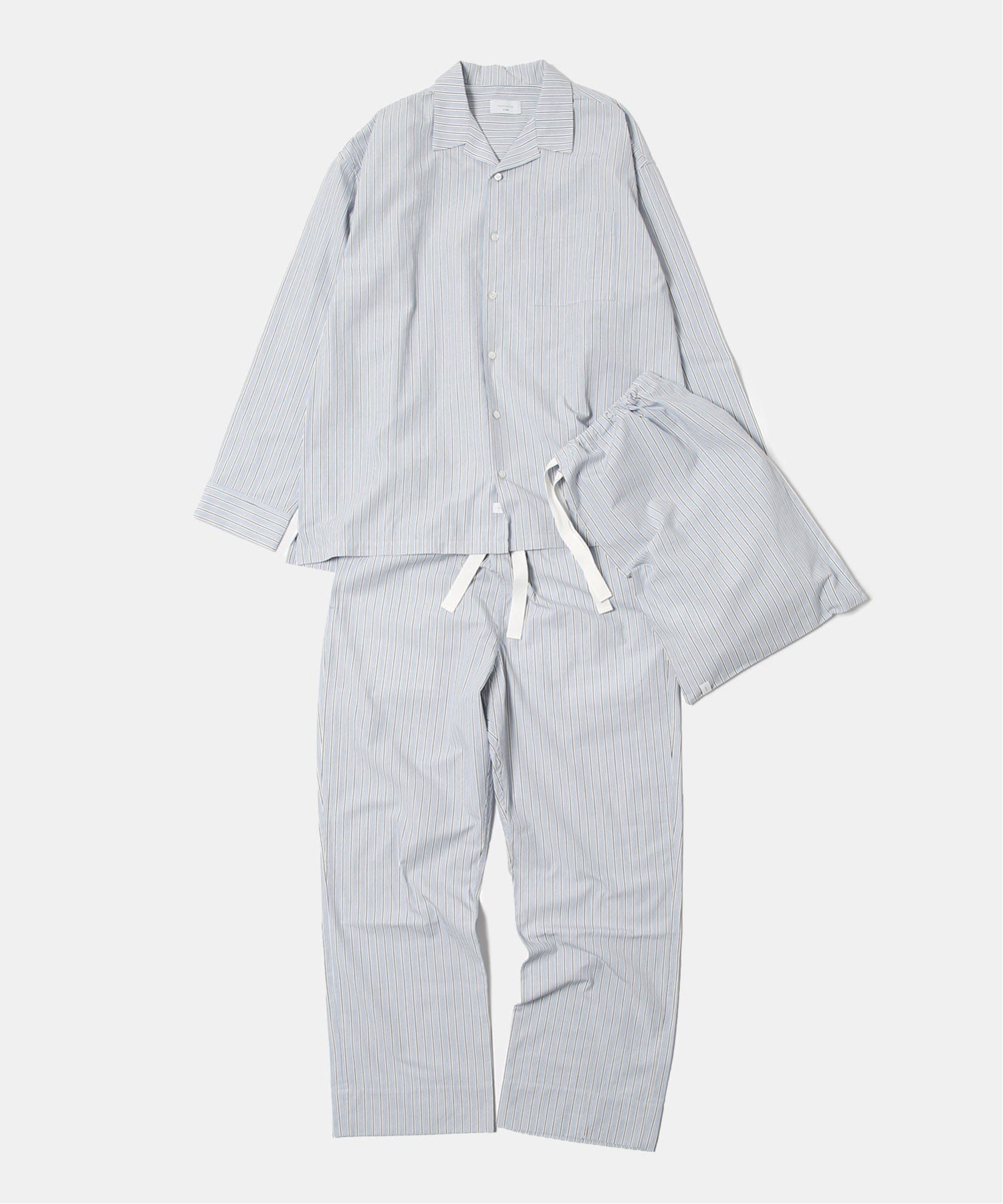 UNDECORATED (U)Organic Cotton Stripe Shirt&Pants アンデコレイテッド インナー・ルームウェア その他のインナー・ルームウェア ブルー ネイビー【送料無料】 3