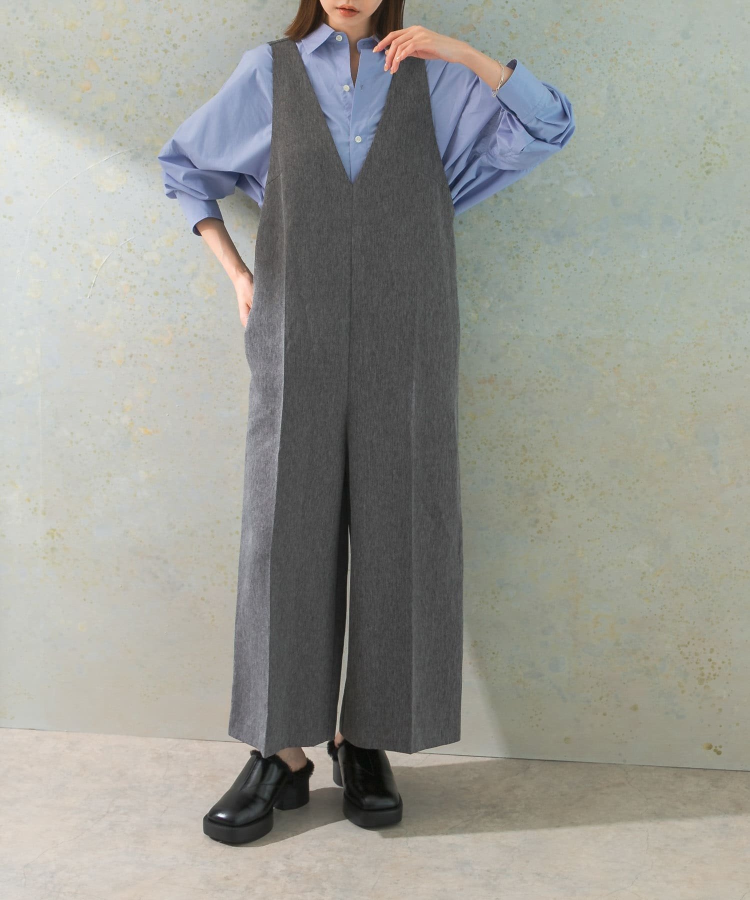 【SALE/50%OFF】URBAN RESEARCH ROSSO 2WAYワイドオールインワン アーバンリサーチロッソ オールインワン・オーバーオール オーバーオール・サロペット ベージュ グレー【送料無料】