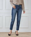INED H.Salt ミッドライズテーパードデニムパンツ《Healthy DENIM》 イネド パンツ ジーンズ・デニムパンツ ブルー【送料無料】