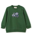 【SALE/50%OFF】Love&Peace&Money 【人気商品再入荷】【直営店で取り扱い無し】働く車アップリケトレーナー ナルミヤオンライン トップス スウェット・トレーナー ブラウン グリーン