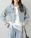 La-gemme ショート丈 デニムジャケット ラジュール ジャケット・アウター デニムジャケット ブラック ブルー【送料無料】