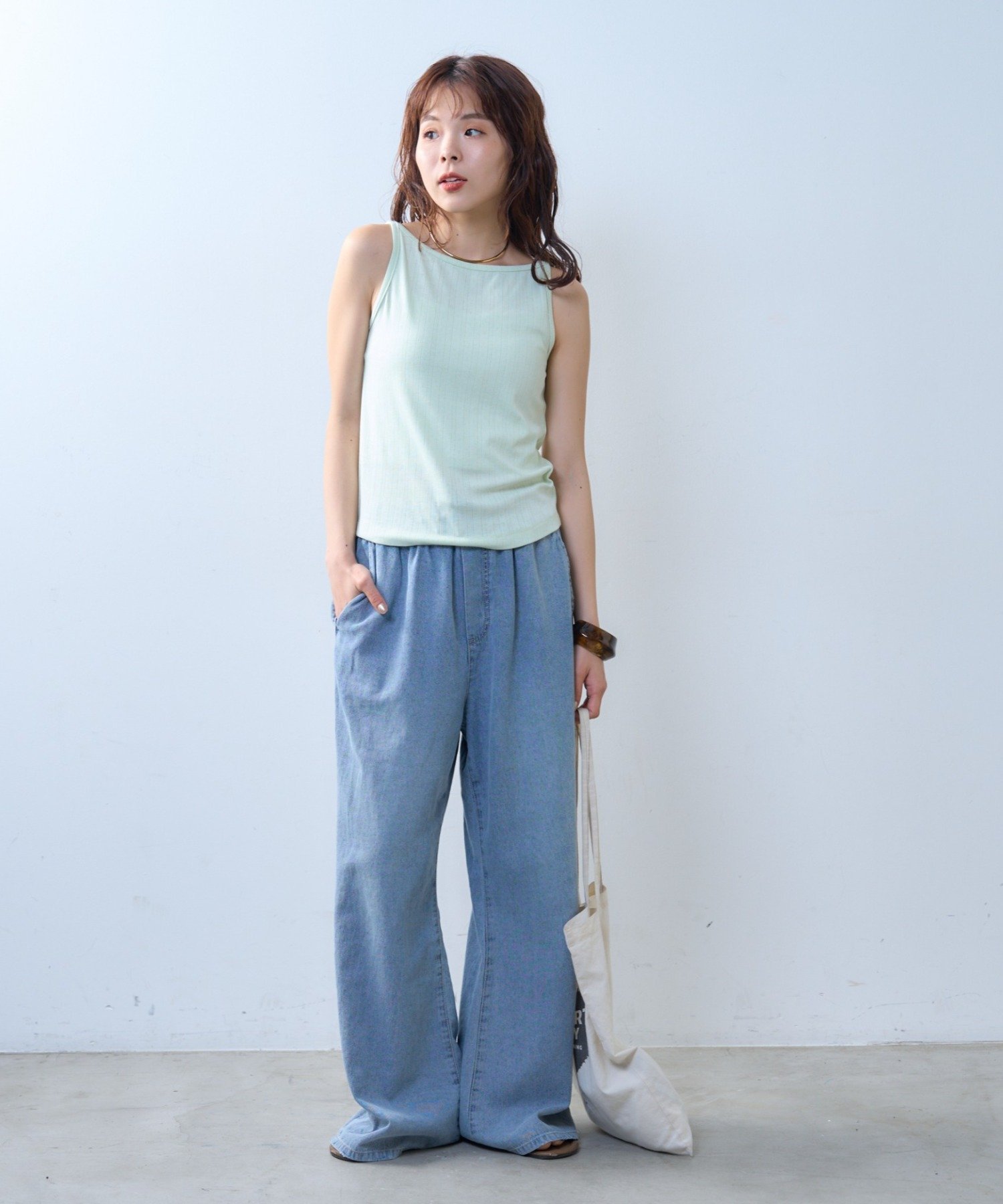 【willow】アイレットタンク チャオパニックティピー トップス ノースリーブ・タンクトップ ブラック グリーン