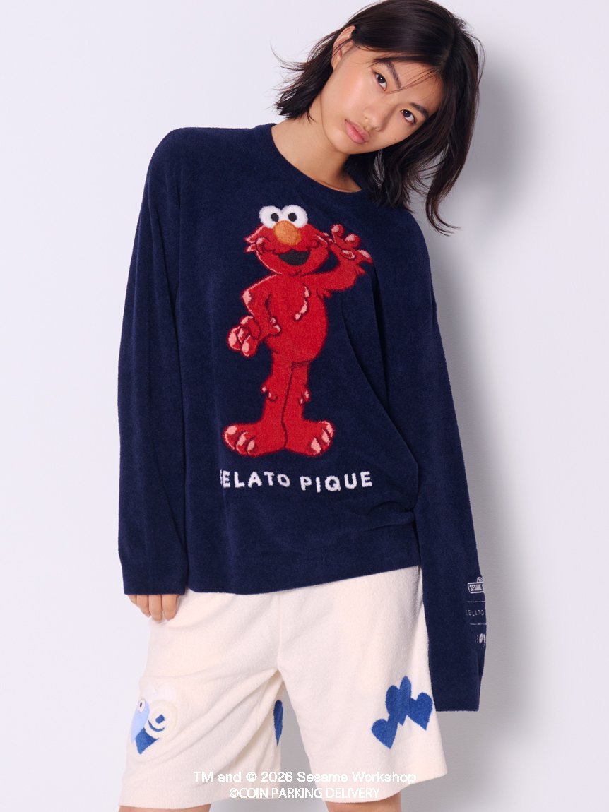 【SESAMESTREET×CPDHOOME meets GELATOPIQUE】エアリーモコジャガードハーフパンツ ジェラートピケ パンツ その他のパンツ ネイビー