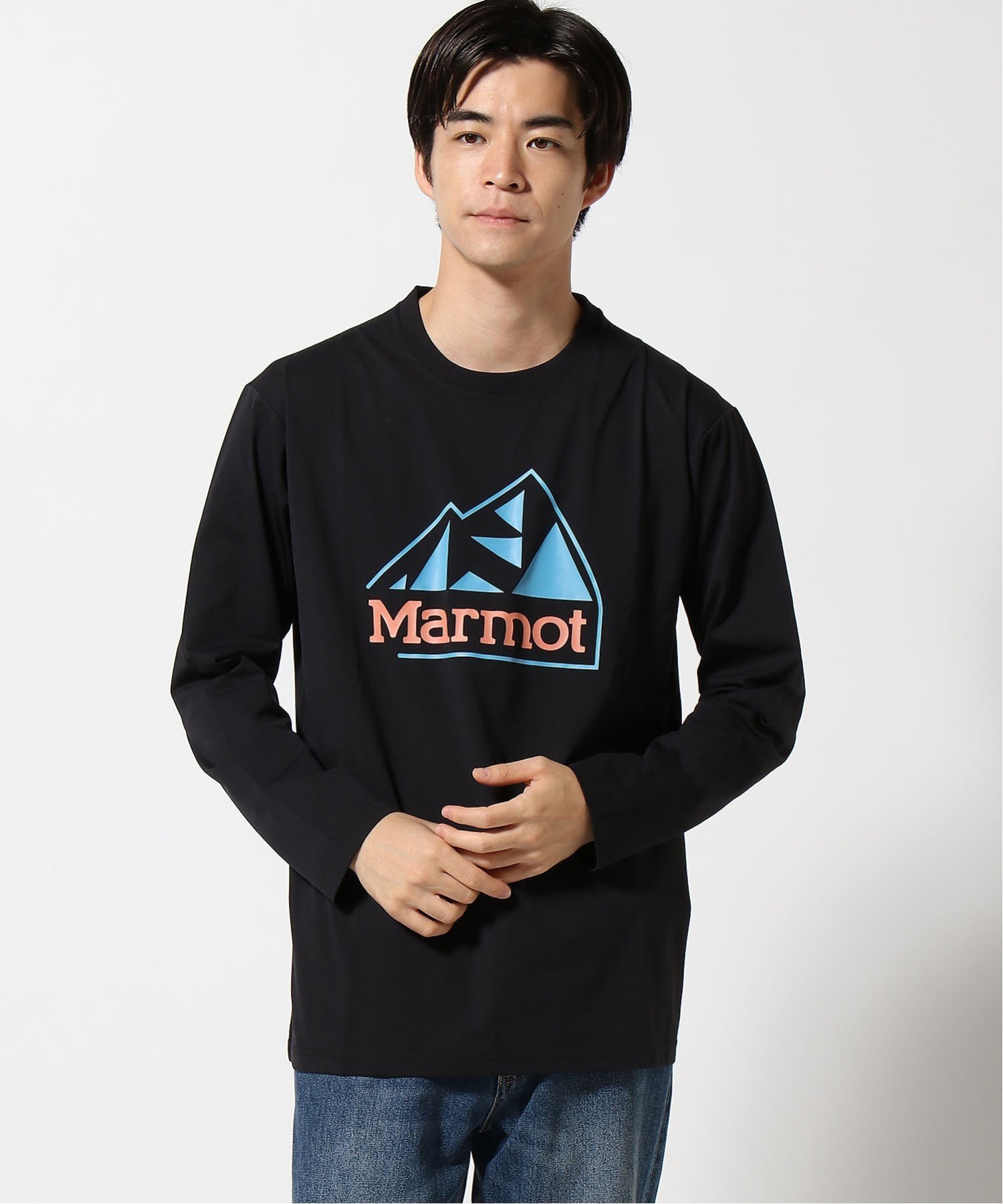 Marmot Marmot/(M)クラシックロゴ ロングティー コウジツサンソウ トップス カットソー・Tシャツ ブラック ベージュ グレー ネイビー【送料無料】