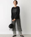 【SALE/65%OFF】LEPSIM ロゴチュールレイヤー長袖ワンピース レプシィム ワンピース・ドレス ワンピース ホワイト グレー ブラック