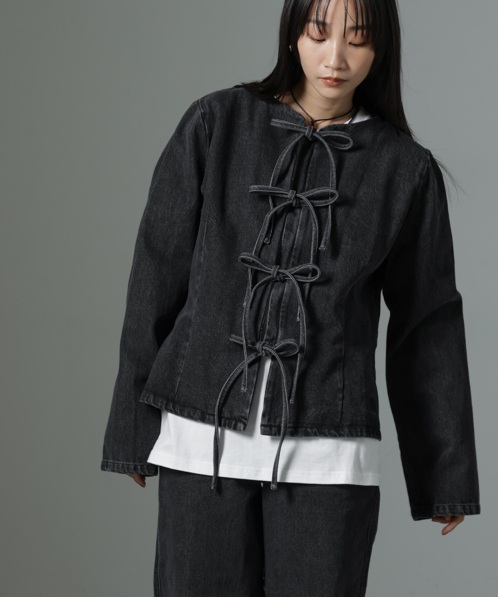 NANO universe OperaSPORT/NOELLE SHIRT(セットアップ可) ナノユニバース トップス シャツ・ブラウス ブラック