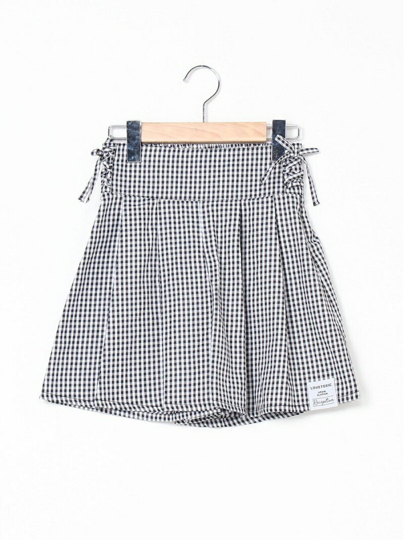 【SALE／30%OFF】Lovetoxic チェックサイドレースアップキュロット ナルミヤオンライン パンツ その他のパンツ ブラックのサムネイル