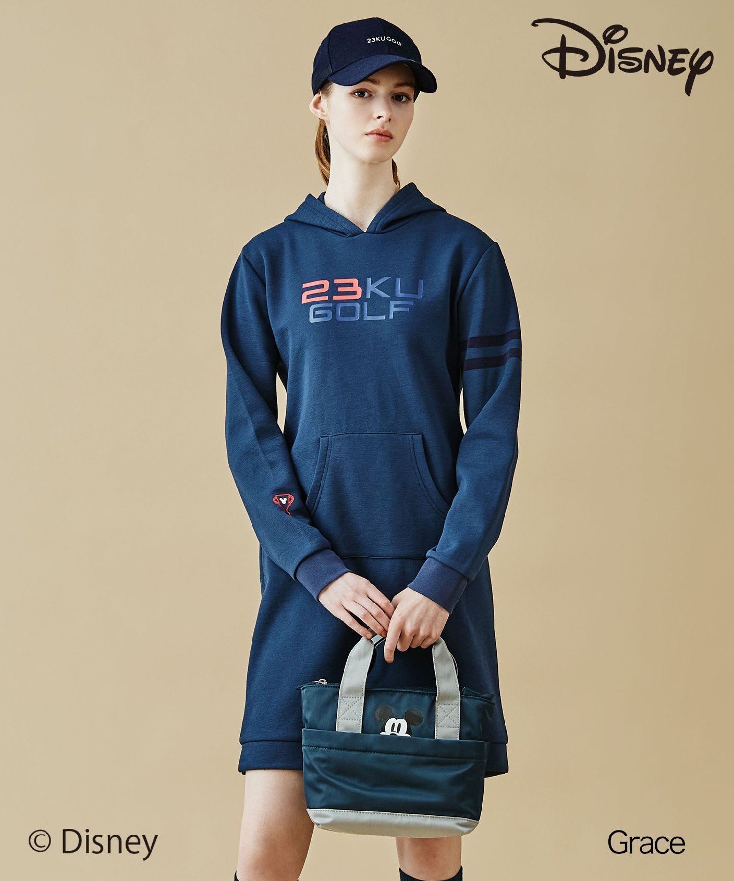 23区 ゴルフウェア レディース 【SALE／30%OFF】23区GOLF 【ディズニーコレクション】【WOMEN】＜ミニーマウス＞スウェットワンピース ニジュウサンクゴルフ ワンピース・ドレス シャツワンピース ネイビー【送料無料】