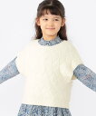 SHIPS KIDS SHIPS KIDS:100~140cm /＜手洗い可能＞ジャカード ベスト シップス トップス ベスト・ジレ ホワイト ベージュ【送料無料】