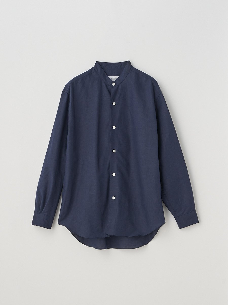 ジョンスメドレー JOHN SMEDLEY COTTON LINEN BAND COLLAR SHIRT ジョンスメドレー トップス シャツ・ブラウス【送料無料】