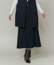 INED 《大草直子コラボ》カシミヤAラインスカート《COLOMBO》 イネド スカート ロング・マキシスカート ブラウン ネイビー【送料無料】
