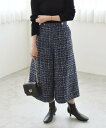 【SALE/35%OFF】quaranciel quaranciel: ツイード クロップド パンツ(セットアップ対応) シップス パンツ その他のパンツ ネイビー【送料無料】
