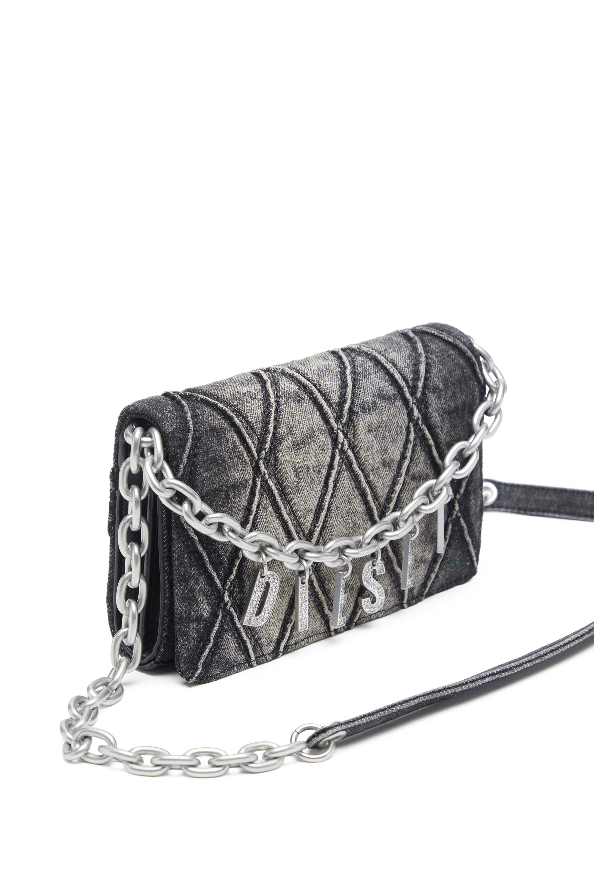 ウィメンズ ウォレットバッグ CHARM-D WALLET STRAP ディーゼル 財布・ポーチ・ケース 財布 ブラック