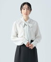 【SALE/60%OFF】BEAMS HEART WOMEN ストライププリント ボウタイブラウス ビームス ハート トップス シャツ・ブラウス ホワイト ネイビー