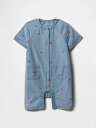 GAP (K)ピーターラビット(TM) シャンブレー ショートオール (ベビー) ギャップ マタニティウェア・ベビー用品 ロンパース・カバーオール ブルー【送料無料】(4)
