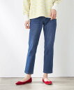 【SALE/30%OFF】Petit Honfleur ストレートデニムパンツ プチオンフルール パンツ ジーンズ・デニムパンツ ブルー ネイビー(4)