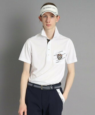 【SALE/50%OFF】adabat 【遮熱効果/UVカット/吸水速乾】ポケットつき 襟裏デザイン 半袖ポロシャツ アダバット トップス ポロシャツ ホワイト ブラック イエロー ブルー【送料無料】