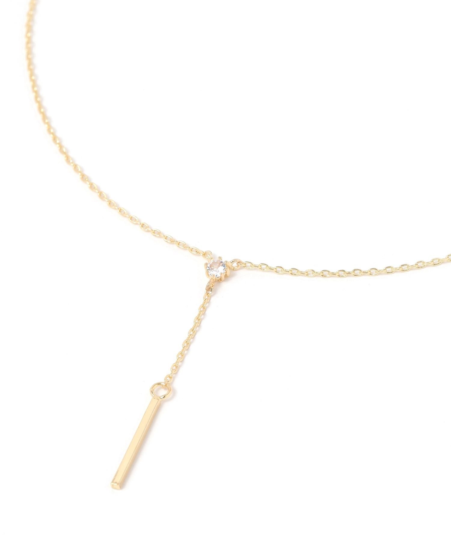 LAKOLE ステートメントバーネックレス ラコレ アクセサリー・腕時計 ネックレス シルバー ゴールド