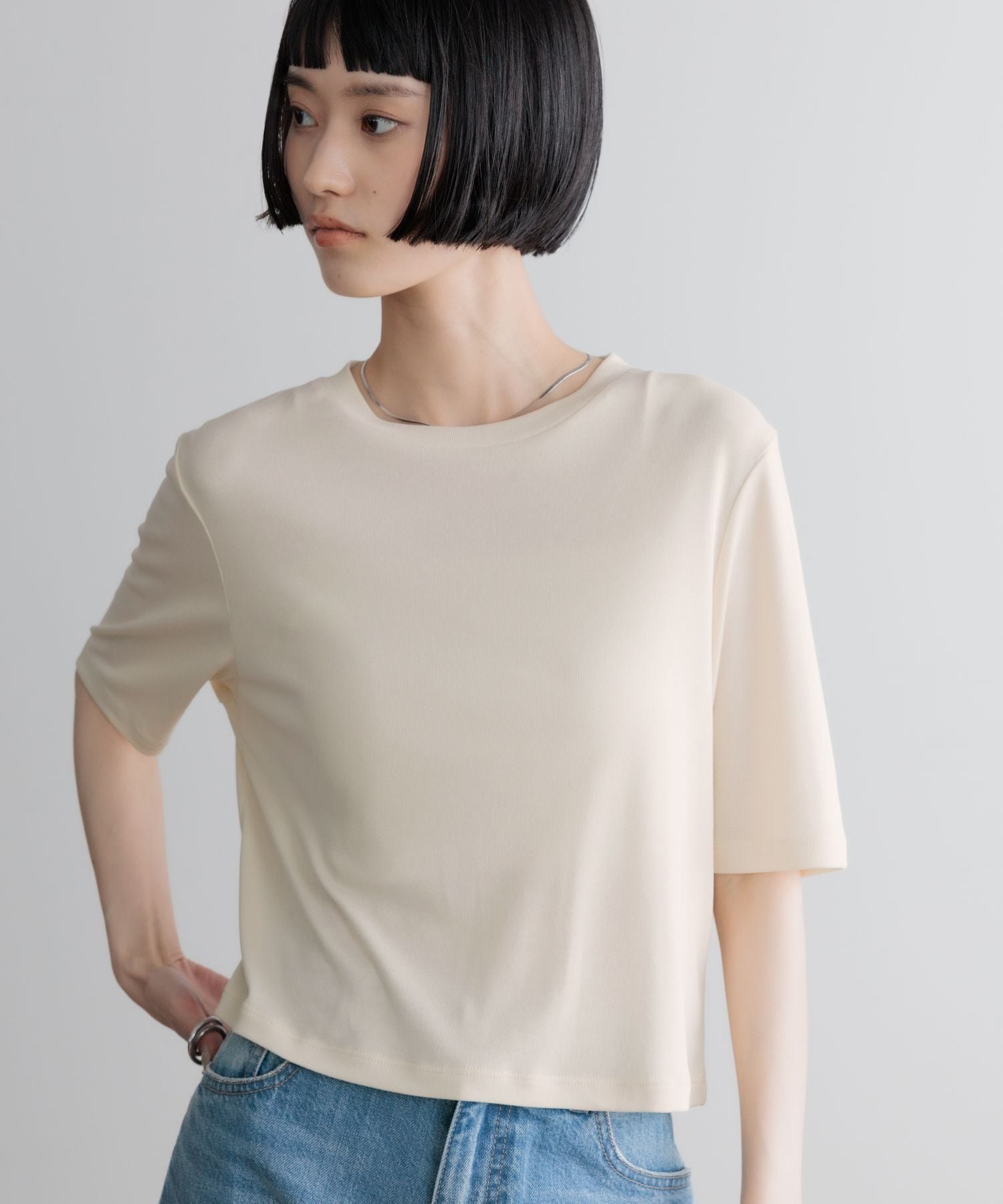 LOWRYS FARM フィブリル5S ローリーズファーム トップス カットソー・Tシャツ ブラック グレー ホワイト ピンク