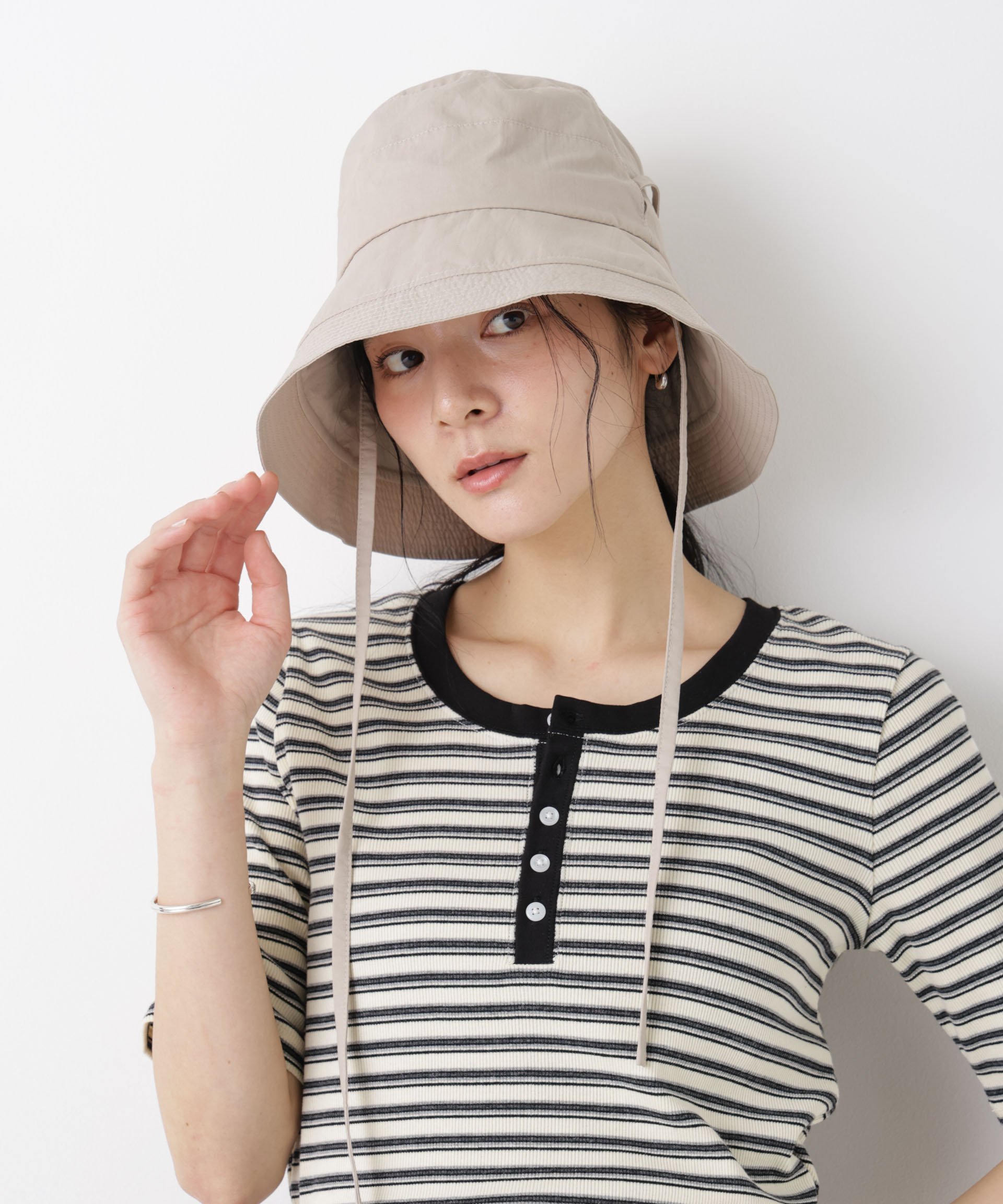 【SALE／50%OFF】NANO universe 遮光遮熱ナイロンハット ナノユニバース 帽子 その他の帽子 ベージュ ブラック stylife-15630448 Rakuten Fashion サンプル画像2
