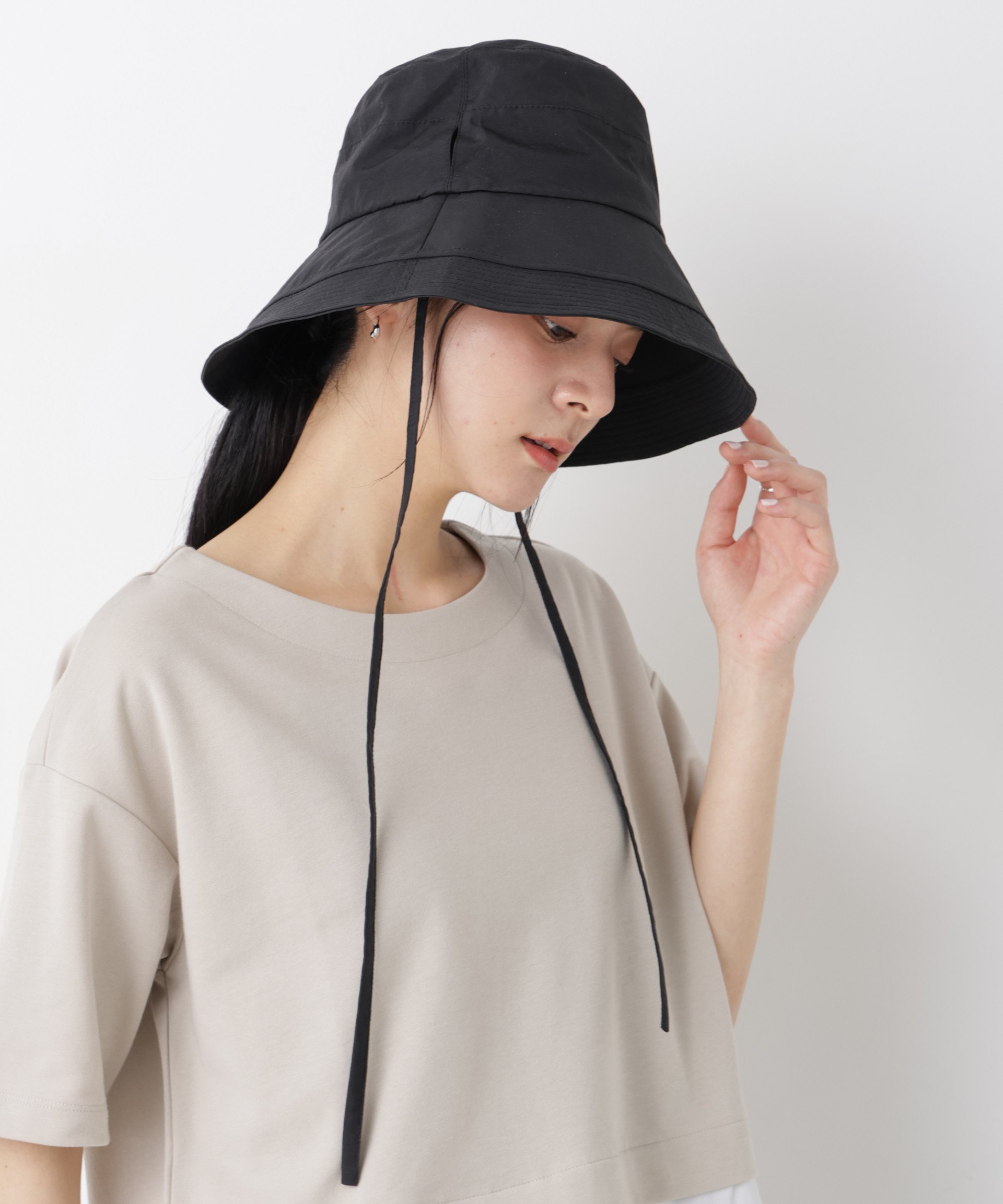 【SALE／50%OFF】NANO universe 遮光遮熱ナイロンハット ナノユニバース 帽子 その他の帽子 ベージュ ブラック stylife-15630448 Rakuten Fashion サンプル画像3
