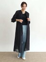 【SALE/47%OFF】CLOVE シアーコットンシャツワンピース ラシュッド ワンピース・ドレス シャツワンピース カーキグリーン ブラック【送料無料】