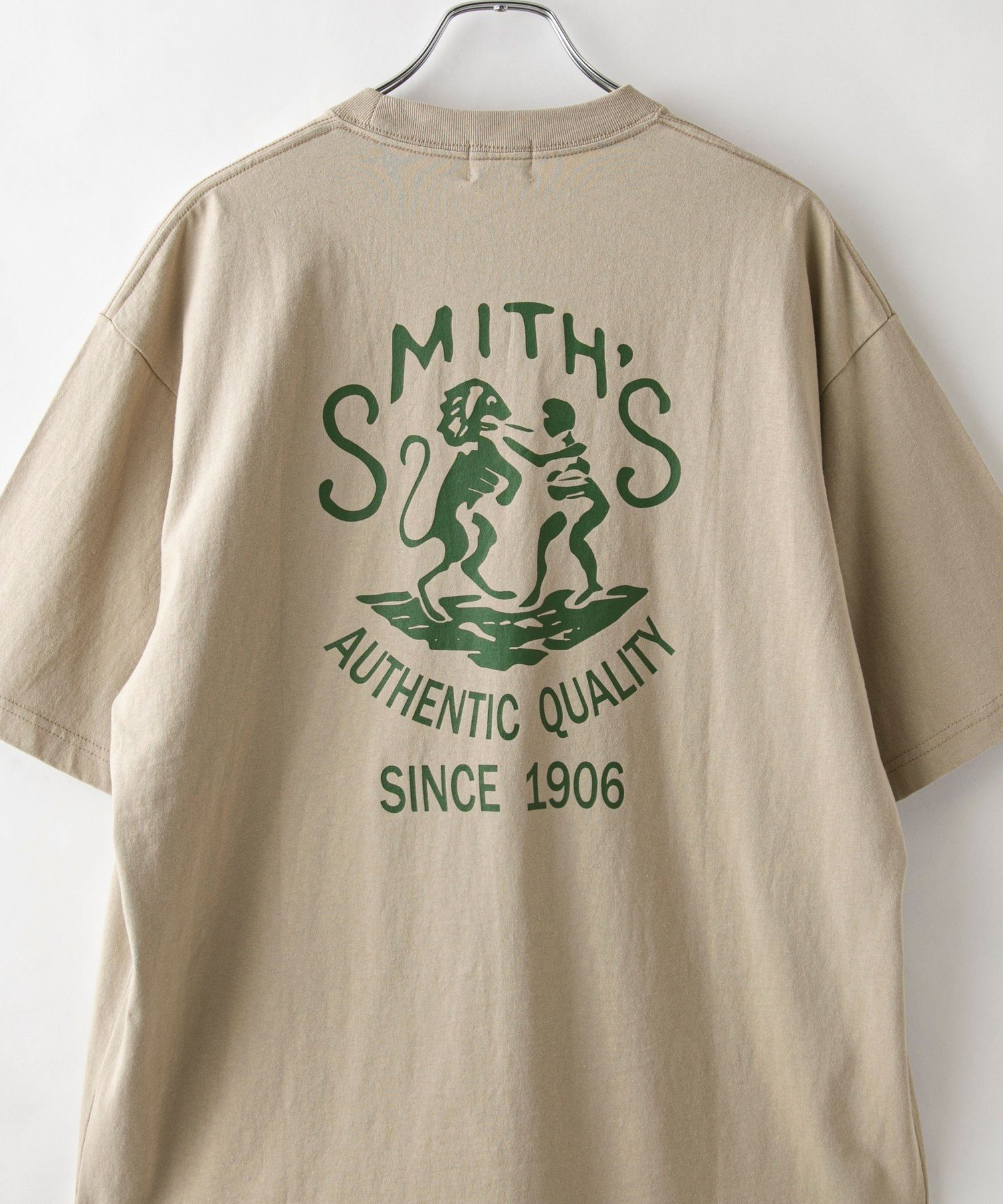coen SMITH'S(スミス)別注エンブレムプリントTシャツ コーエン トップス カットソー・Tシャツ ブラック グレー