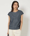 UNITED ARROWS green label relaxing シルトリ コクーン フレンチスリーブ プルオーバー カットソー ユナイテッドアローズ グリーンレーベルリラクシング トップス カットソー・Tシャツ ブラック イエロー ホワイト【送料無料】