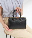 【SALE/10%OFF】SHOO・LA・RUE 【2WAY】ミニボストンバッグ シューラルー バッグ ショルダーバッグ ワインレッド ブラック