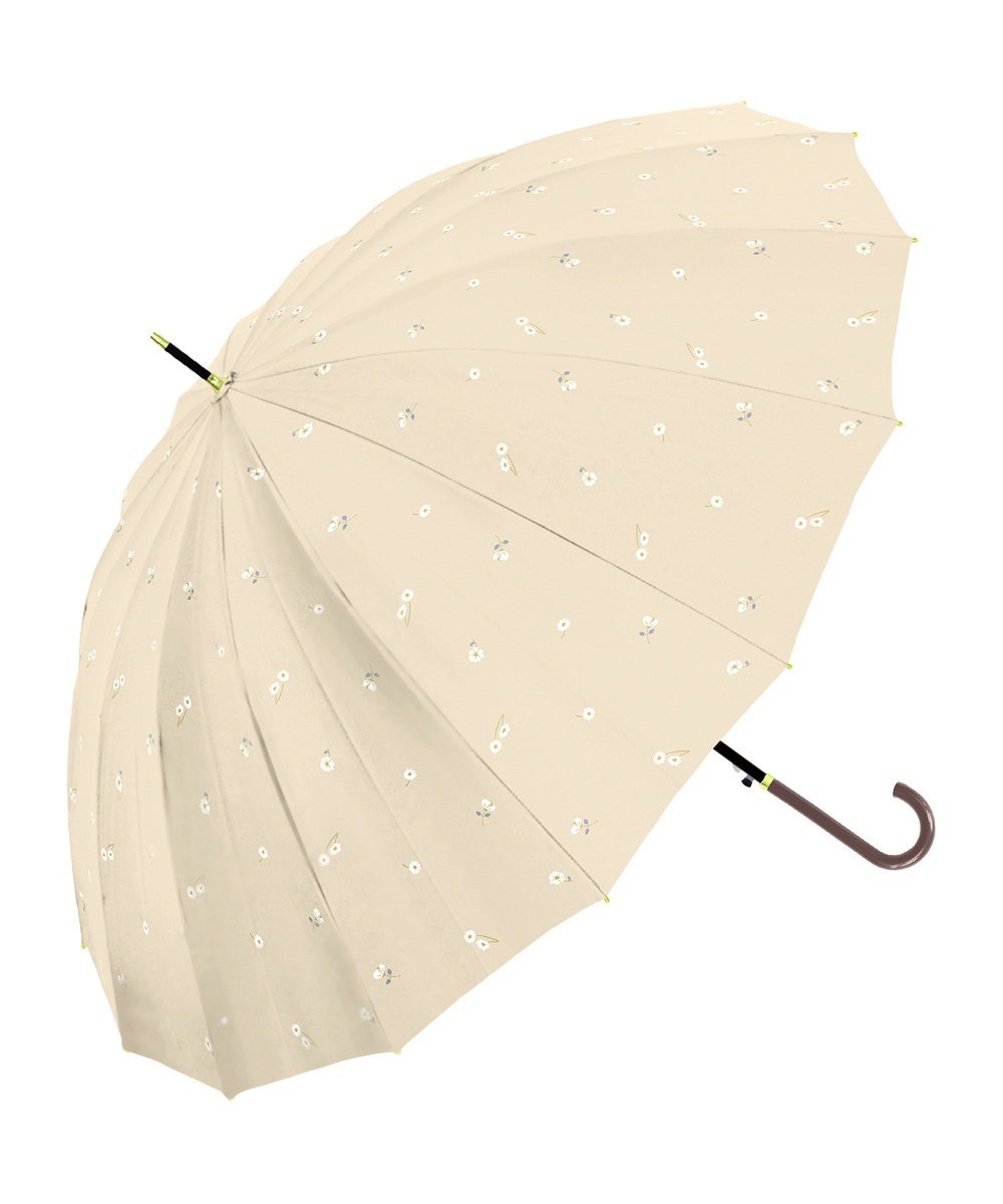 BACKYARD FAMILY Natural basic レディース 傘 16本骨 55cm ローラ ファッション雑貨 傘・長傘 グレー パープル ベージュ