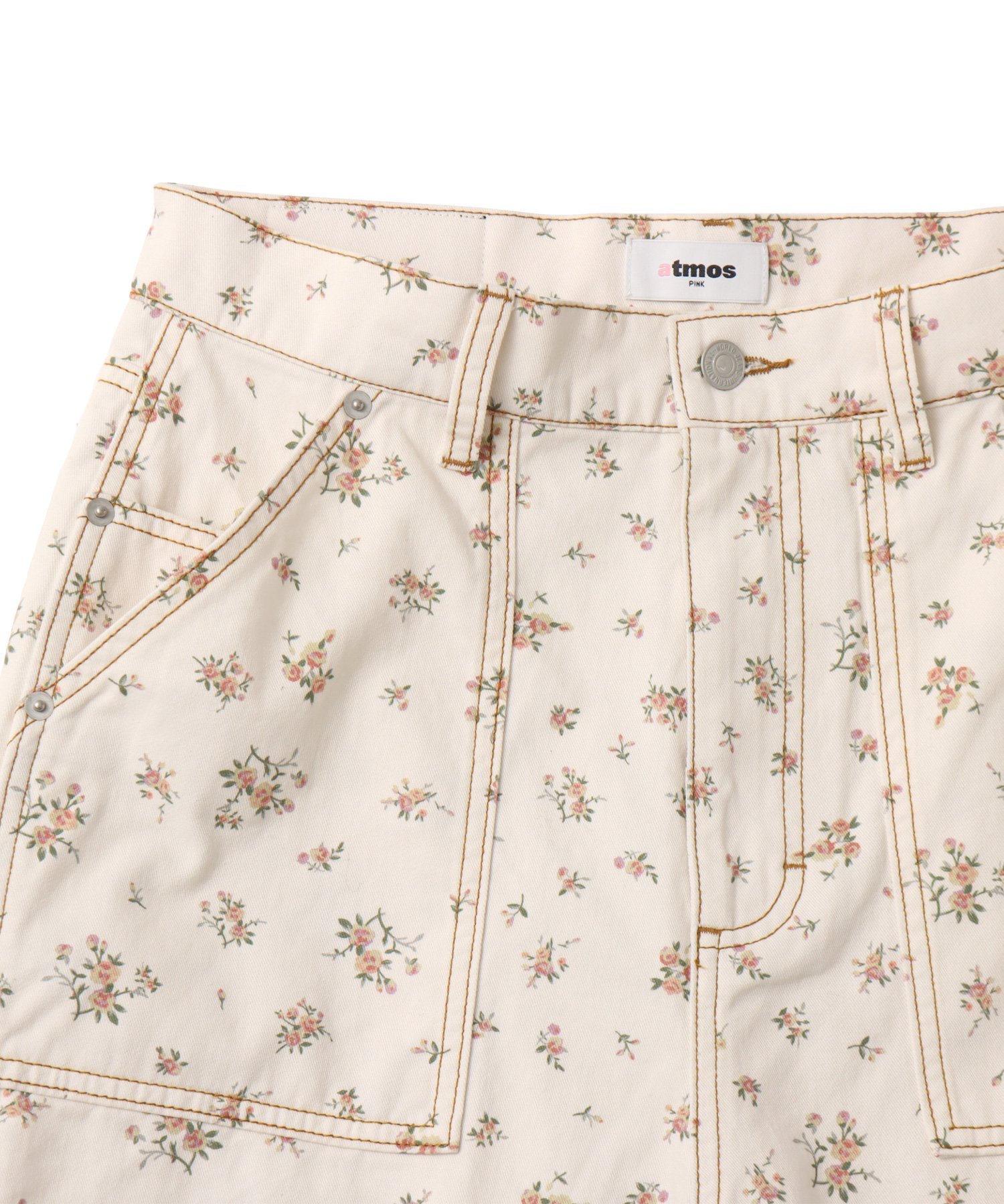 atmos pink atmos pink Floral Work Half Pants WHITE アトモス パンツ その他のパンツ ホワイト