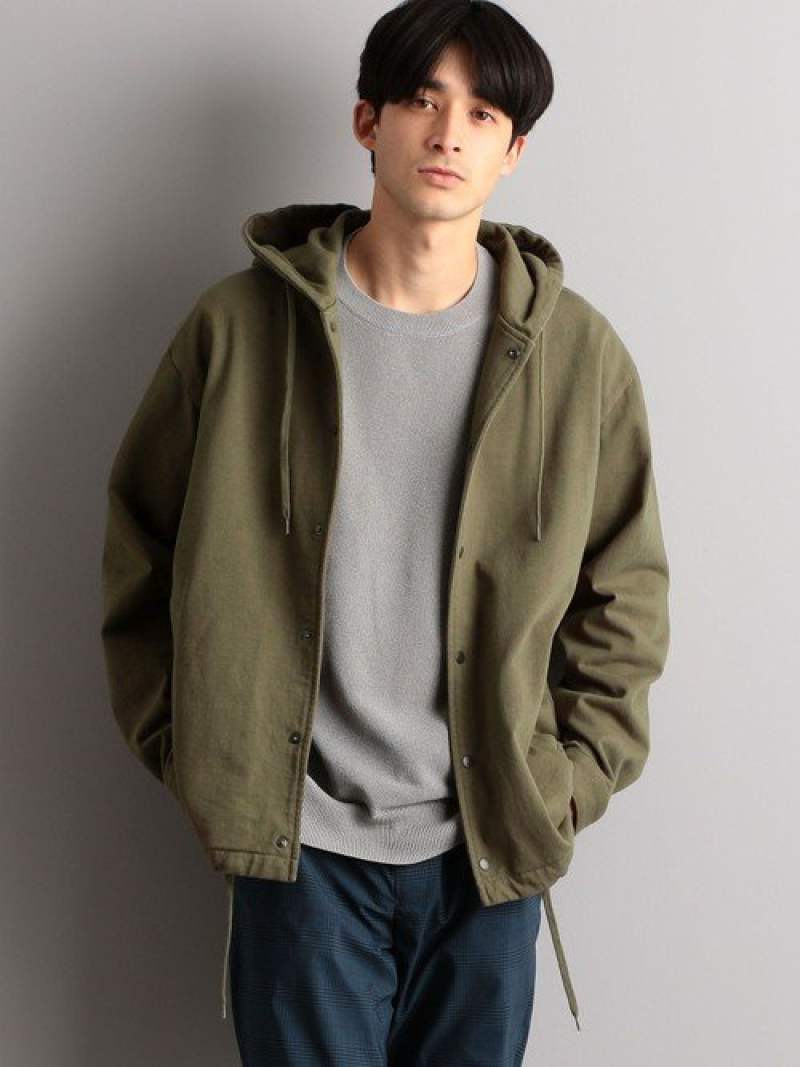 【SALE／62%OFF】UNITED ARROWS green label relaxing SC フード LS コーチジャケット ユナイテッドアローズ アウトレット カットソー パーカー カーキ ブラウン ネイビー