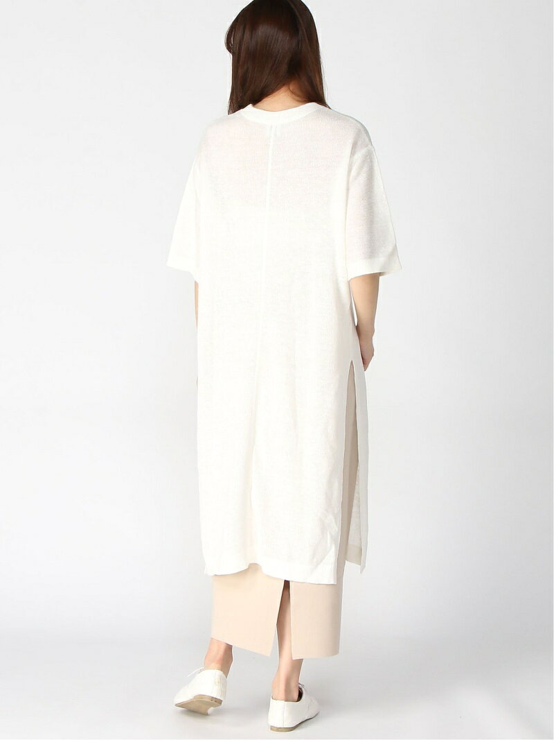 Spick & Span Spick and Span/(W)フレンチ リネン スリットワンピース ベーセーストック ワンピース・ドレス ワンピース ホワイト