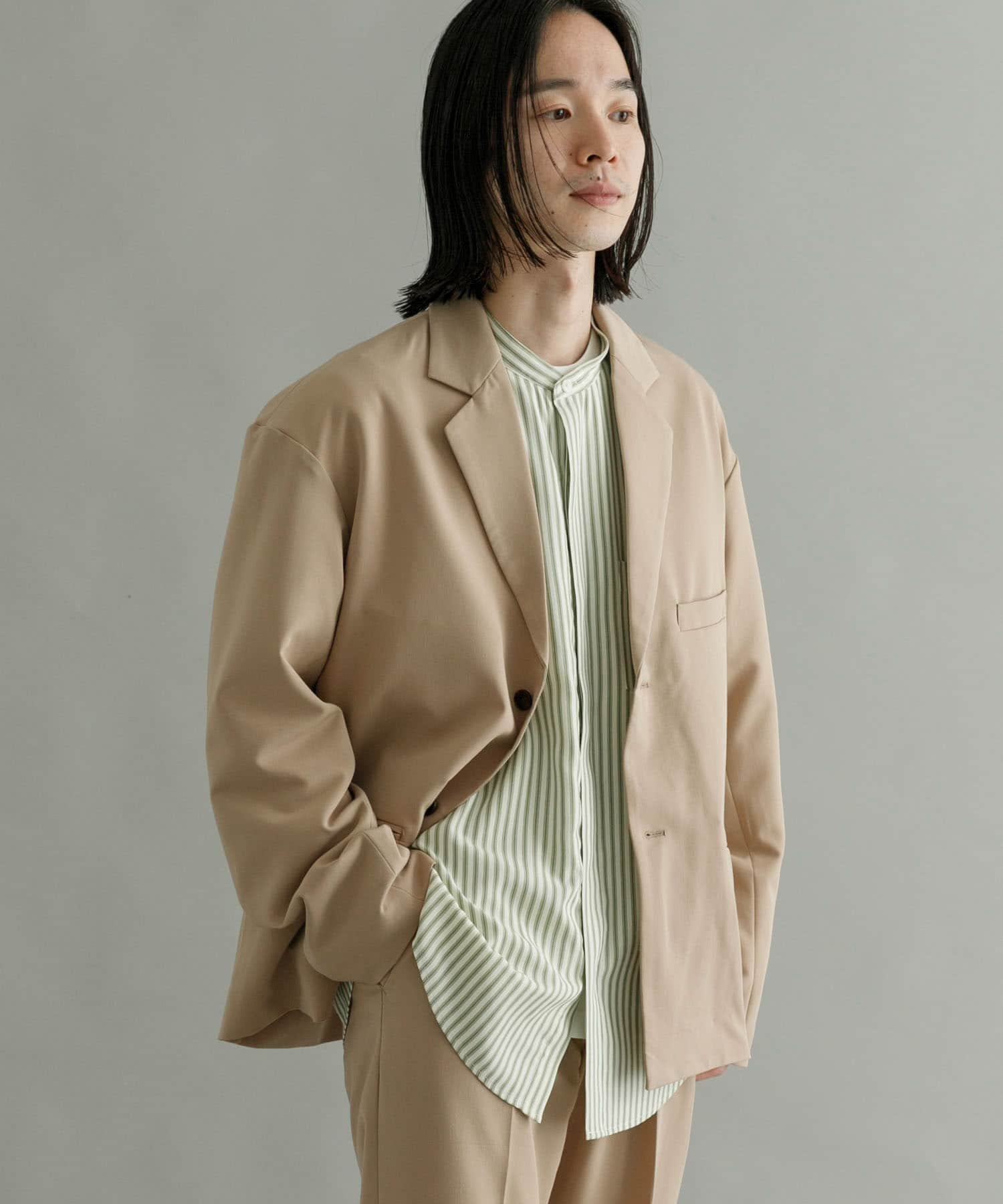 アーバンリサーチ テーラードジャケット メンズ 【SALE／70%OFF】URBAN RESEARCH 『セットアップ対応』URBAN RESEARCH iD ウーリーストレッチオーバージャケット アーバンリサーチ ジャケット・アウター テーラードジャケット・ブレザー ブルー ベージュ【送料無料】