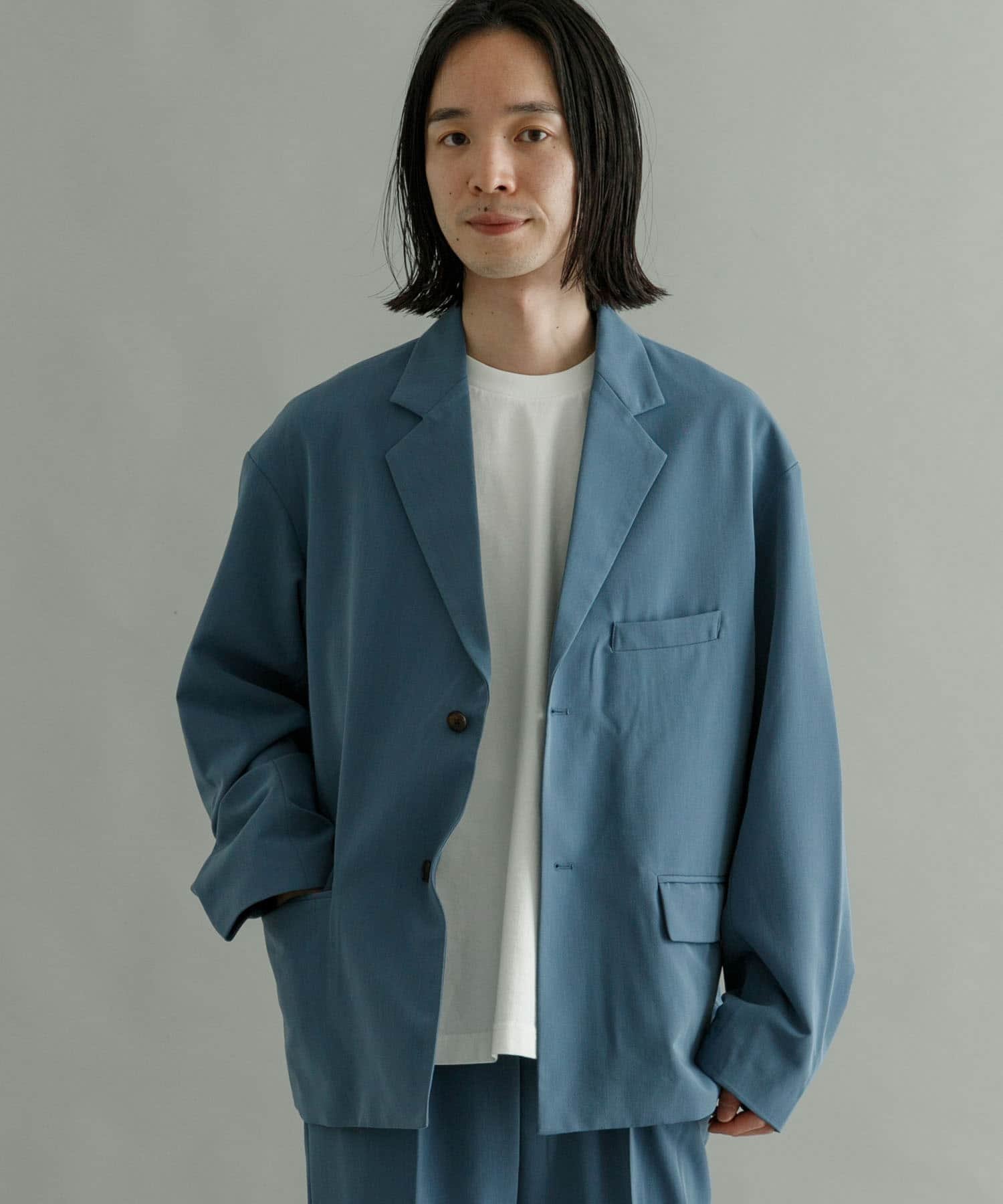 【SALE／65%OFF】URBAN RESEARCH 『セットアップ対応』URBAN RESEARCH iD ウーリーストレッチオーバージャケット アーバンリサーチ ジャケット・アウター テーラードジャケット・ブレザー ブルー ベージュ【送料無料】