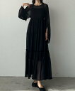 【SALE/74%OFF】JUNOAH louere ペチコートsetワンピース ジュノア ワンピース・ドレス ワンピース グレー ブラウン ピンク ブラック ホワイト