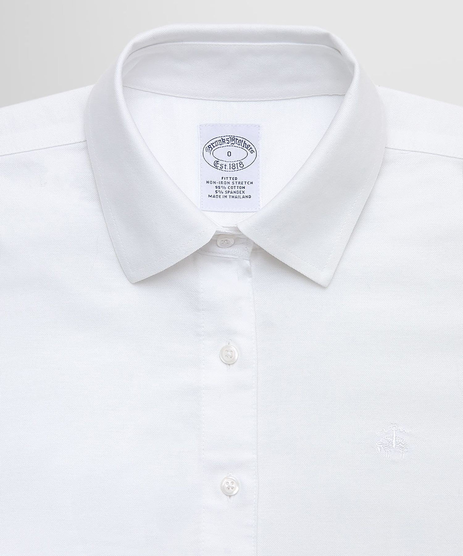 BROOKS BROTHERS ストレッチコットン オックスフォード シャツ Fitted Fit ブルックス ブラザーズ トップス シャツ・ブラウス ホワイト ブルー【送料無料】