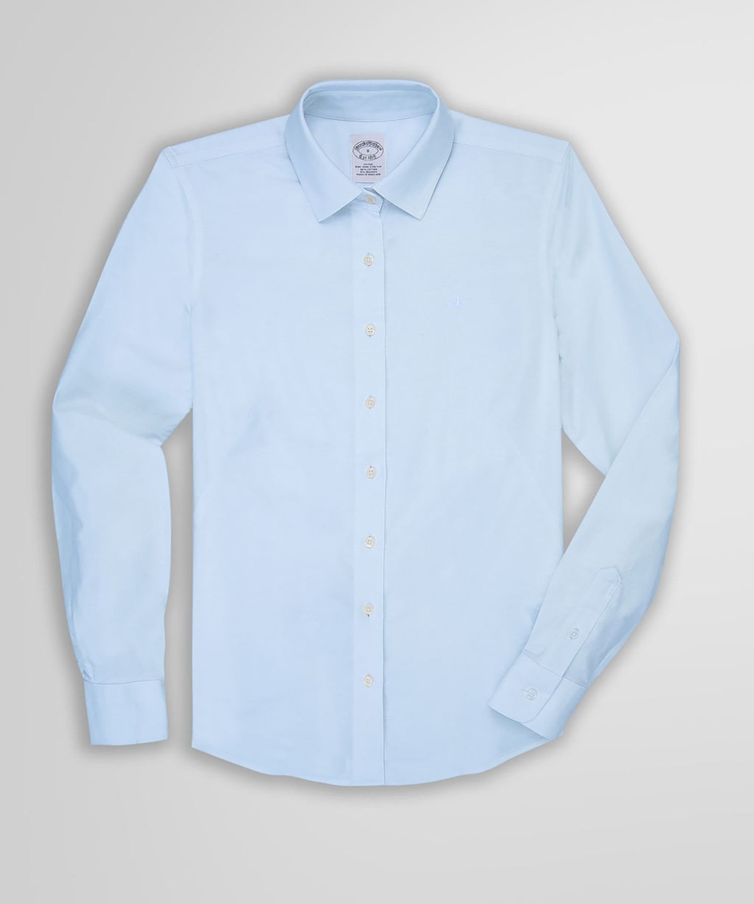 BROOKS BROTHERS ストレッチコットン オックスフォード シャツ Fitted Fit ブルックス ブラザーズ トップス シャツ・ブラウス ホワイト ブルー【送料無料】