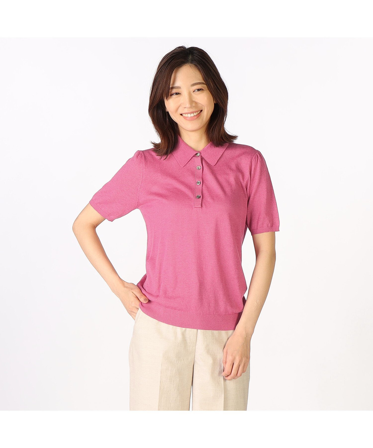 【SALE／51%OFF】KEITH ラミーレーヨンニット キース トップス ニット ベージュ ピンク グリーン ネイビー【送料無料】