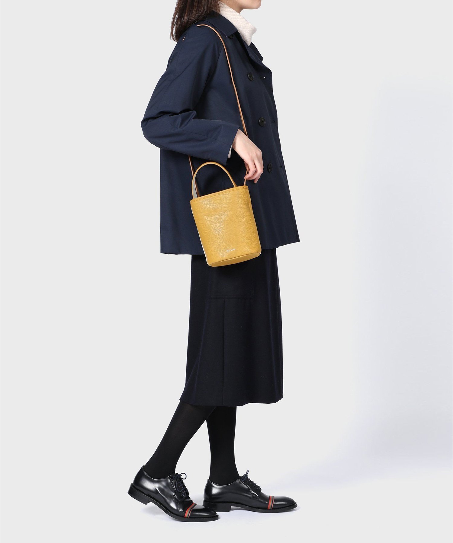 【SALE／40%OFF】Paul Smith 【公式】サプルレザー バケットバッグ ポール・スミス　アウトレット バッグ ショルダーバッグ イエロー【送料無料】