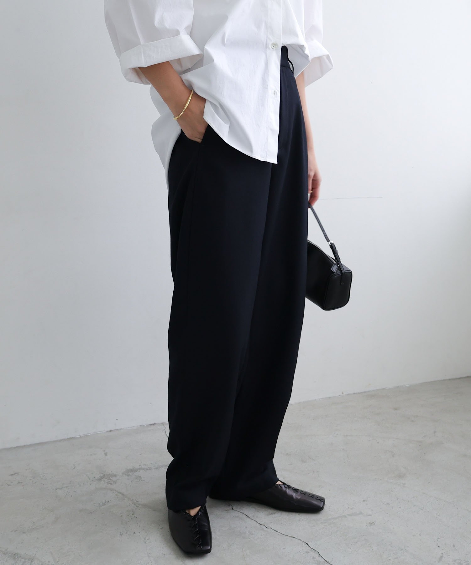evernavy ツイル カーブ パンツ evernavy エバーネイビー アンドミー パンツ その他のパンツ ブラック グレー ネイビー【送料無料】
