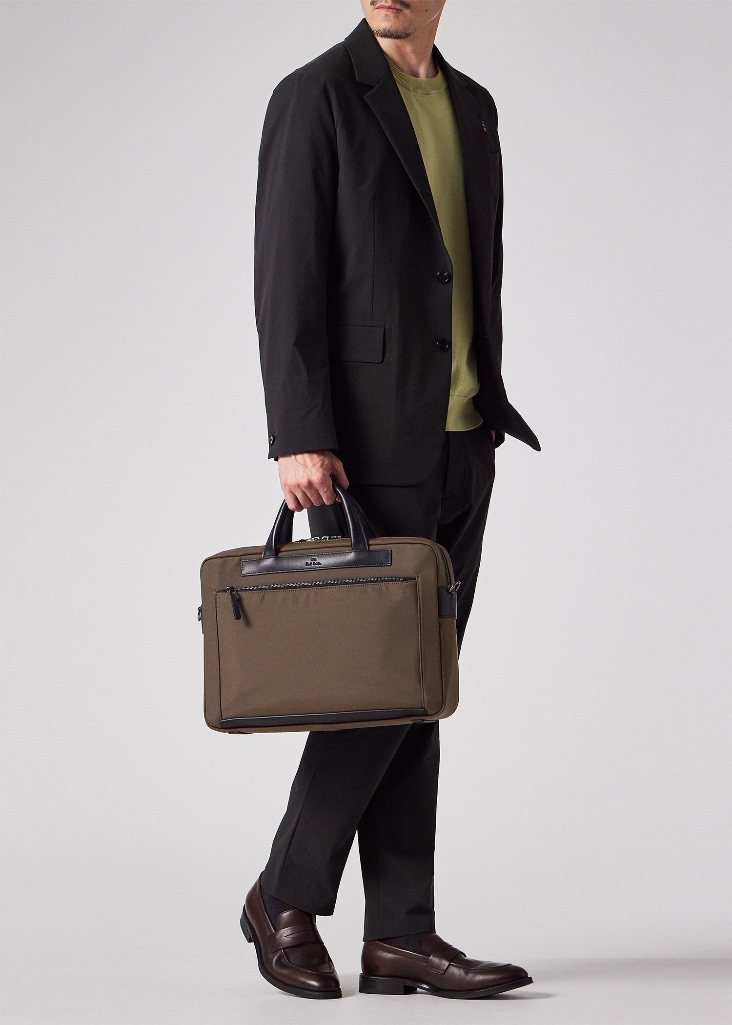 Paul Smith PS Paul Smith ビジネス ナイロン 2Wayブリーフケース ポール・スミス バッグ その他のバッグ ベージュ ブラック【送料無料】