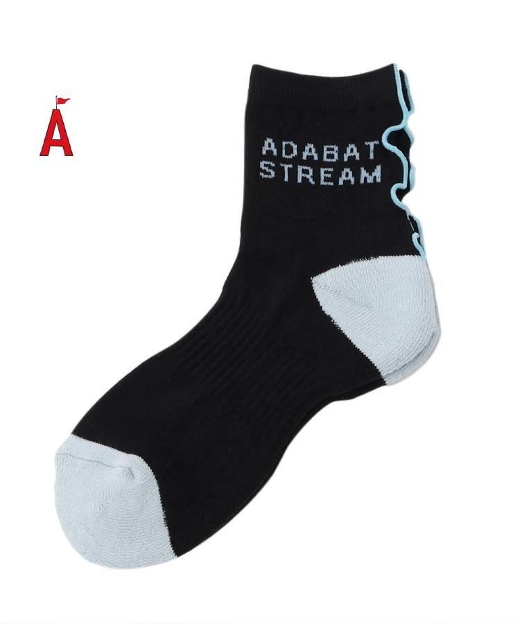 ADABAT STREAM ADABAT STREAM メローショートソックス アダバット 靴下・レッグウェア 靴下 ブラック ホワイト ベージュ