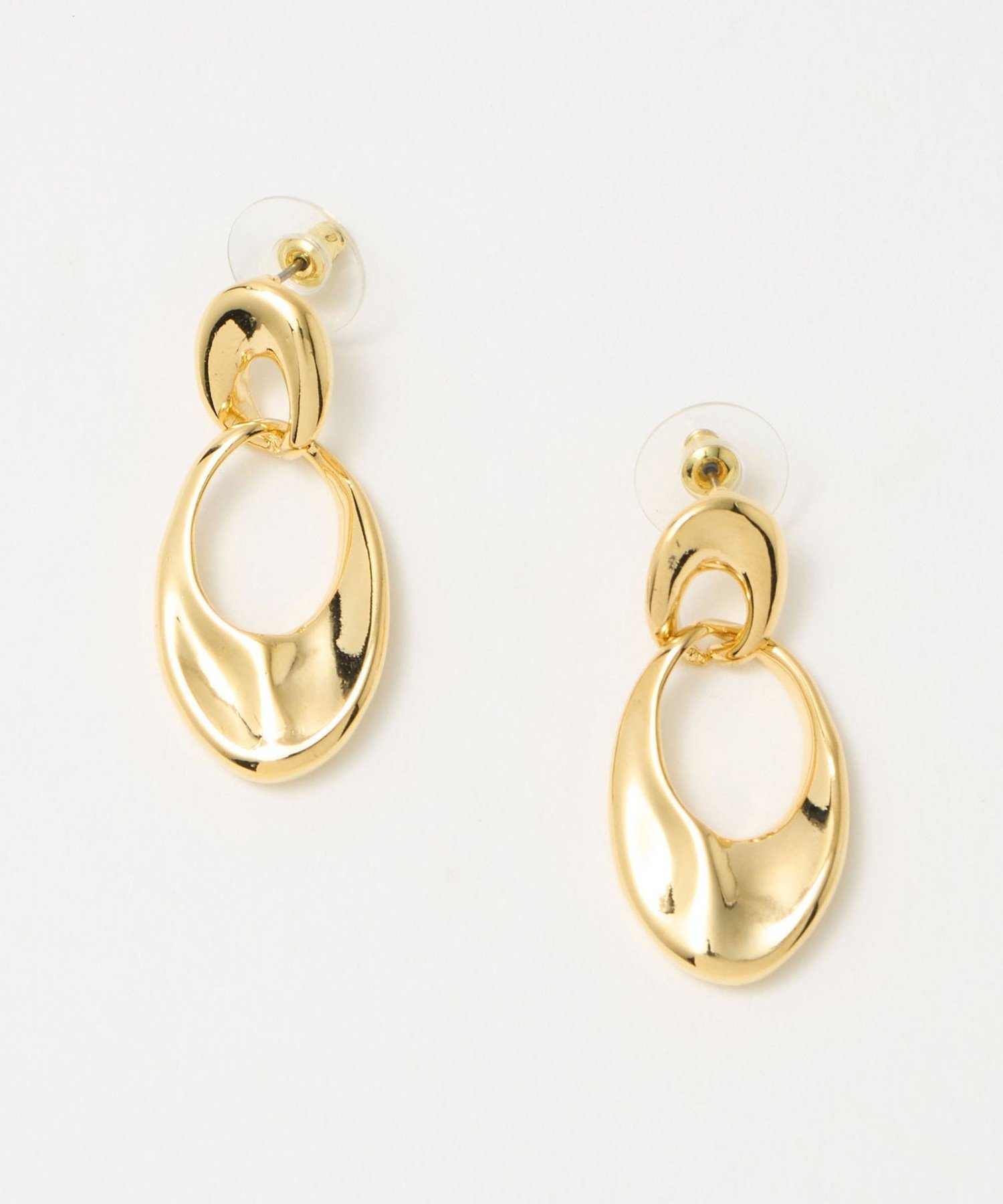 【SALE／50%OFF】UNITED ARROWS green label relaxing Wオーバルリング ピアス ユナイテッドアローズ グリーンレーベルリラクシング アクセサリー・腕時計 ピアス ゴールド シルバー
