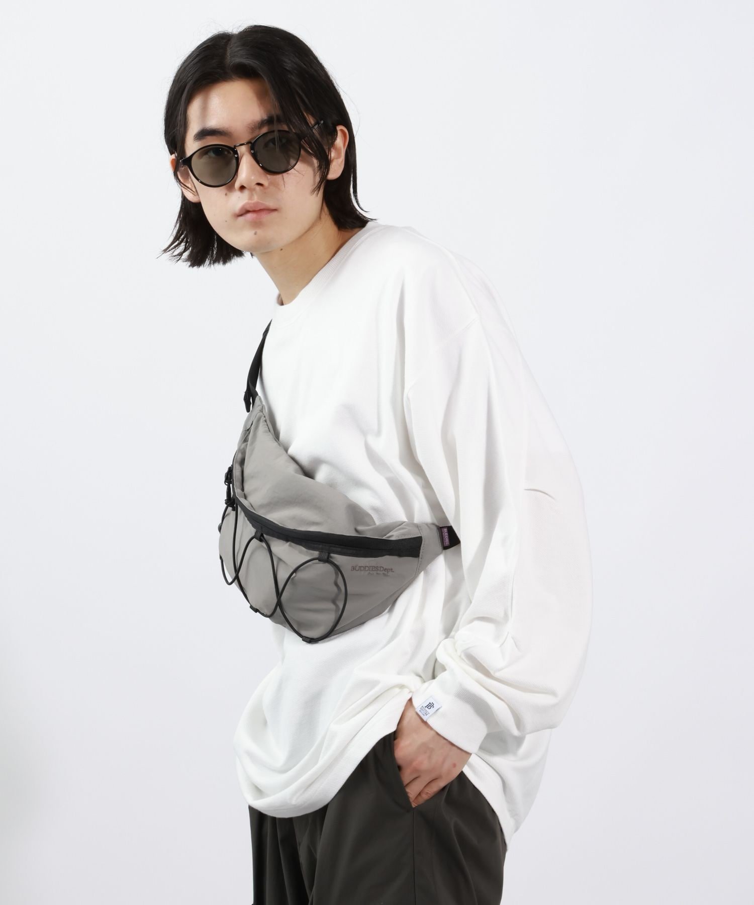 SNOWタックスリーブTシャツ ベイフロー トップス カットソー・Tシャツ ピンク ホワイト グレー グリーン