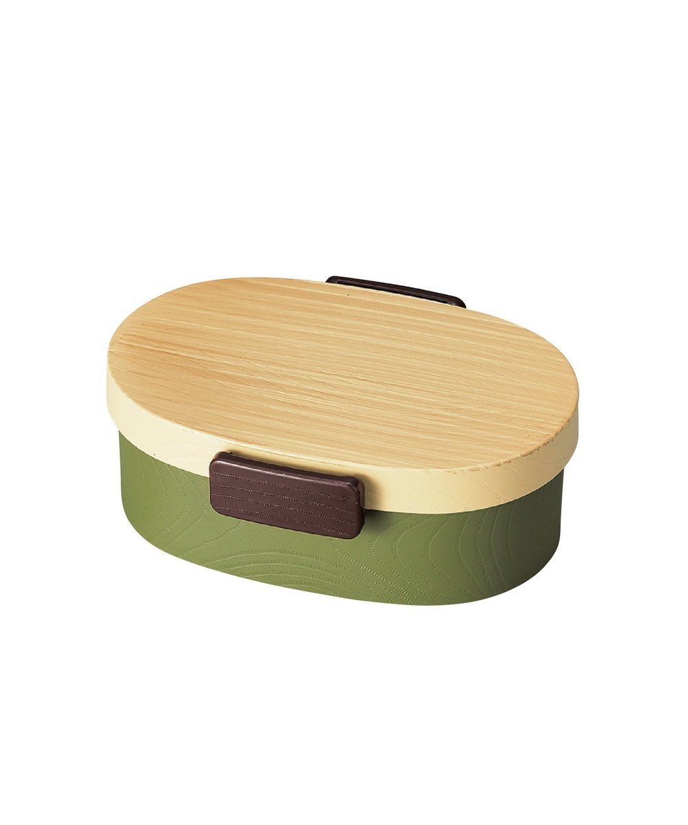 HAKOYA 木目小判弁当 小 ローラ 食器・調理器具・キッチン用品 弁当箱・ランチボックス グリーン