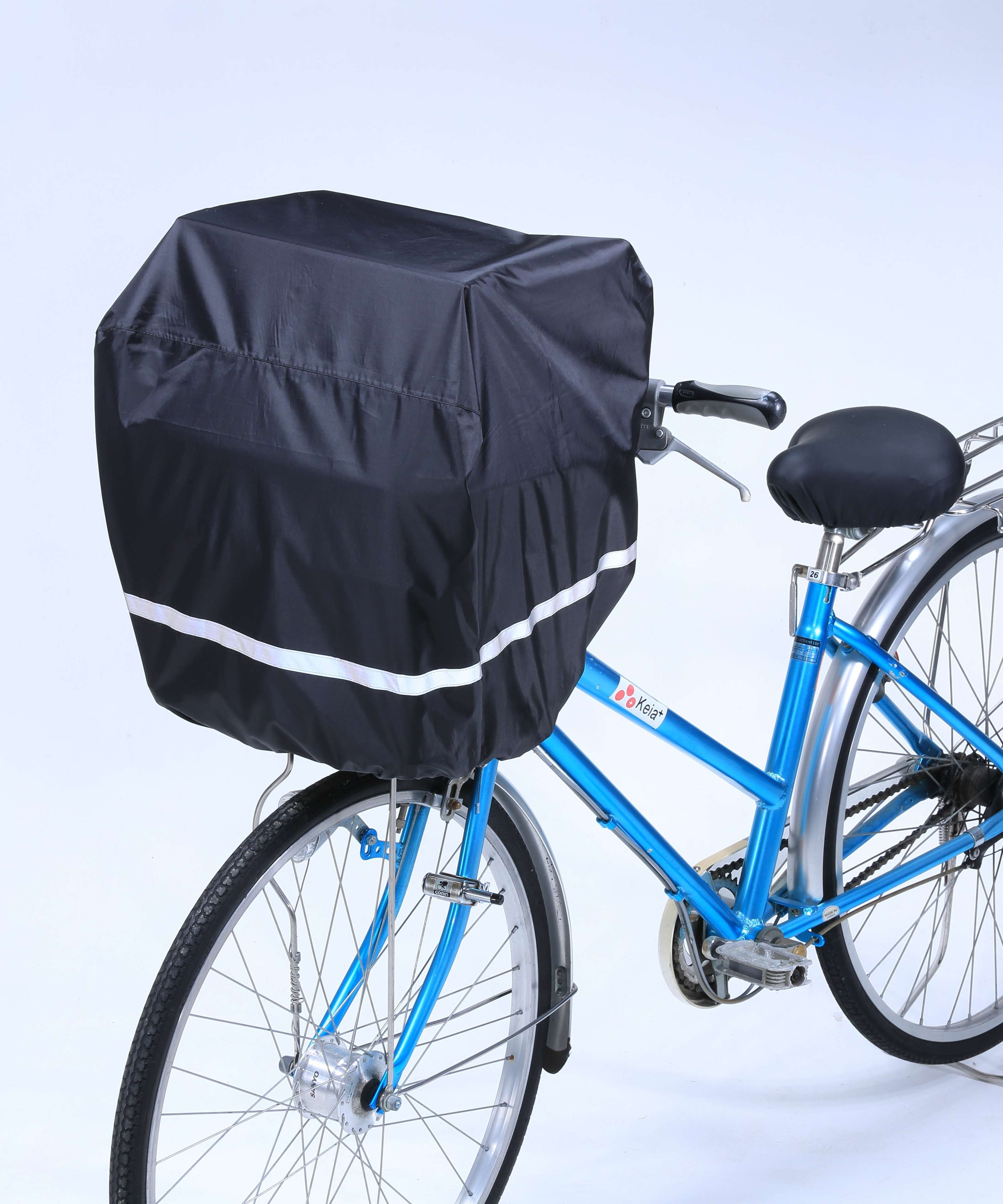 BACKYARD FAMILY すっぽりカゴカバー 全周反射帯付 ローラ スポーツ・アウトドア用品 その他のスポーツ・アウトドア用品 ブラック(4)