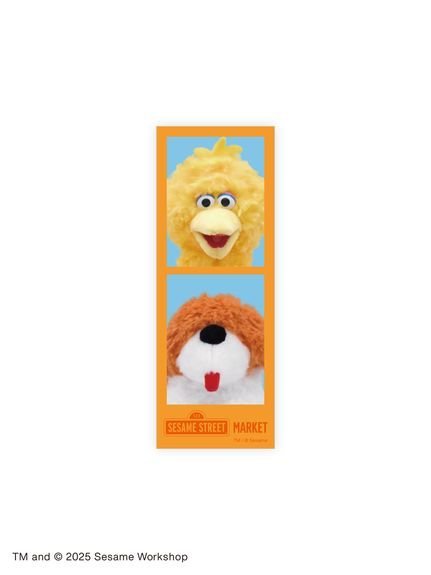 SESAME STREET MARKET ぬいぐるみフォト 証明写真風ステッカー セサミストリートマーケット 文房具 ステッカー・シール・テープ レッド