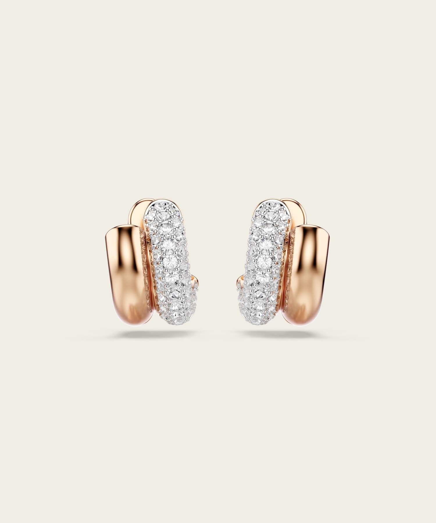 SWAROVSKI 【公式】【スワロフスキー】Dextera フープピアス, ラウンドカット, ミニ スワロフスキー アクセサリー・腕時計 ピアス ホワイト【送料無料】